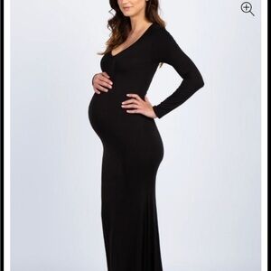 Pinkblush Maternity longsleeve black photoshoot dress size L